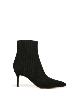 Lisa Suede Mid-Heel Bootie