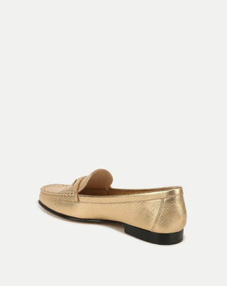 Penny Metallic Leather Loafer