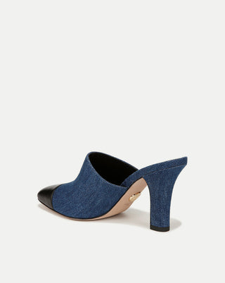 Carlotta Denim Mixed-Media Heel