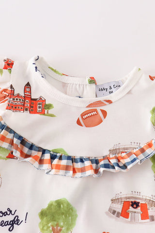 Auburn football tiger baby girl set